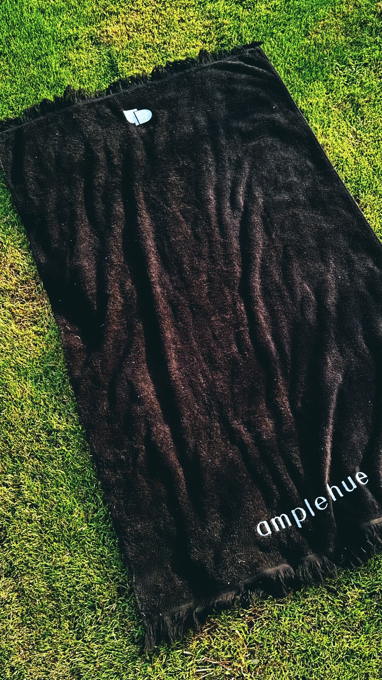 SST Deep Black Plush Beach Towel